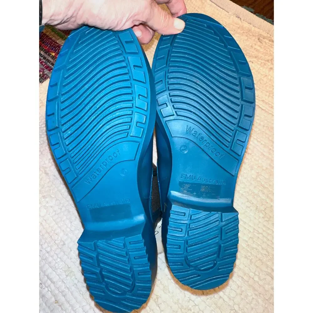 NWT EMU AUSTRALIA TURQUOISE TEAL BLUE WATERPROOF SHEARLING LINED BOOTS 8 -
